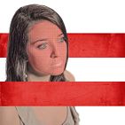 Girl with red face